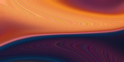 Abstract vibrant orange blue and purple wavy background with distorted stripes, perfect for striking artistic concepts. © Vector Stock