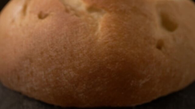 Extreme close up macro shot of fresh white bread texture with air pockets