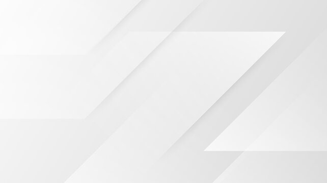 Clean White Abstract Background with Geometric Shapes and Subtle Shadows