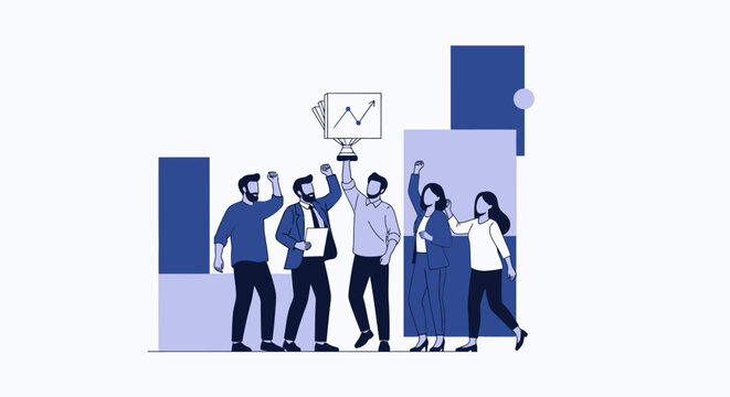 Business People Celebrate Success.
