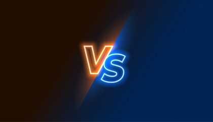 duel combat versus vs challenge background with neon effect © starlineart