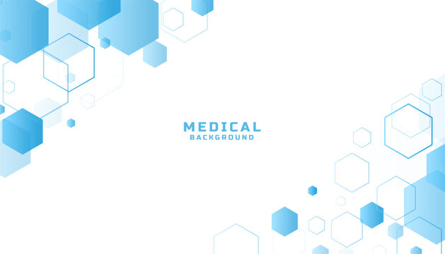 medical health care hexagon blue background design