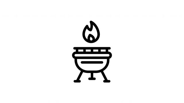 bbq minimalist stroke animation