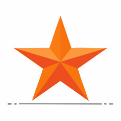 Obraz premium Orange Five-Pointed Star Icon