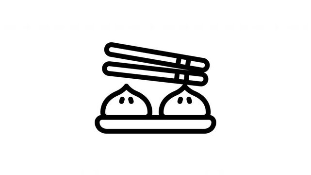 dumpling minimalist stroke animation