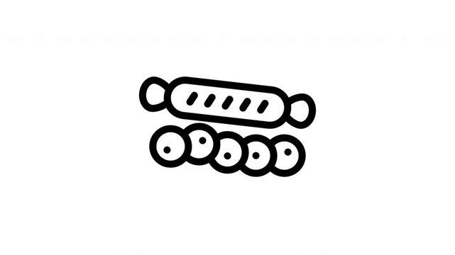 sausage minimalist stroke animation