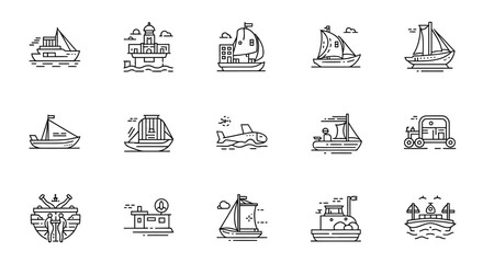 Collection of various sailboat designs. © Studio84
