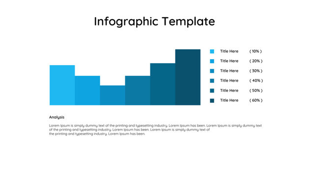 stocked bars infographic template for business
