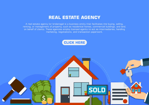 Modern real estate promotional background for website banners and social media. Luxury house property sale, residential apartment investment, and urban architecture construction poster design.