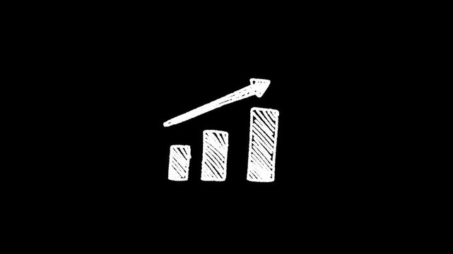 Business Profit Growth Graph Chart With Reflection