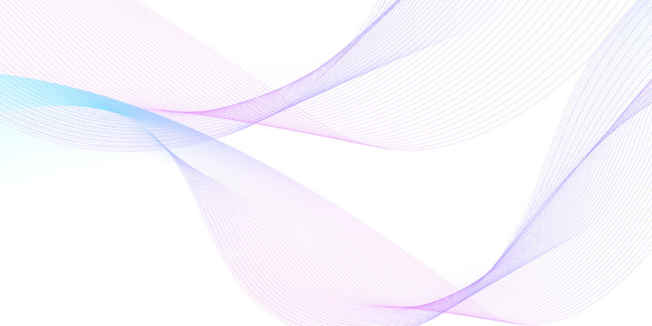 White wave curve lines banner background design. Abstract soft wave lines dynamic flowing purple and blue isolated background. Vector Illustration of the pink pattern of lines. stripes on white.
