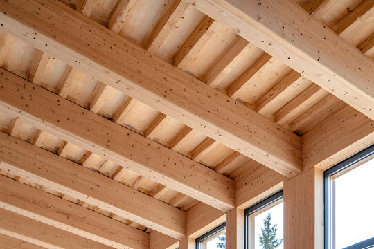 Mass Timber CLT Construction Interior Texture Detail