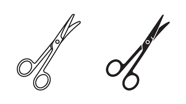 Scissors Cutting Tools Isolated On White For Editing Concepts