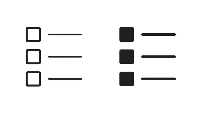 Checkbox Options With Lines On White Background For Form Concepts