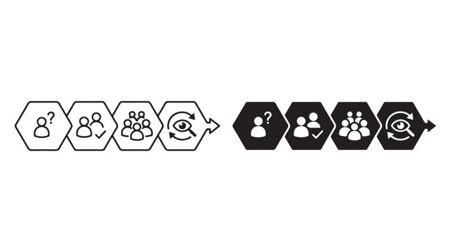 Infographic Icons For Social Media Marketing And Target Audience Analysis On White Background