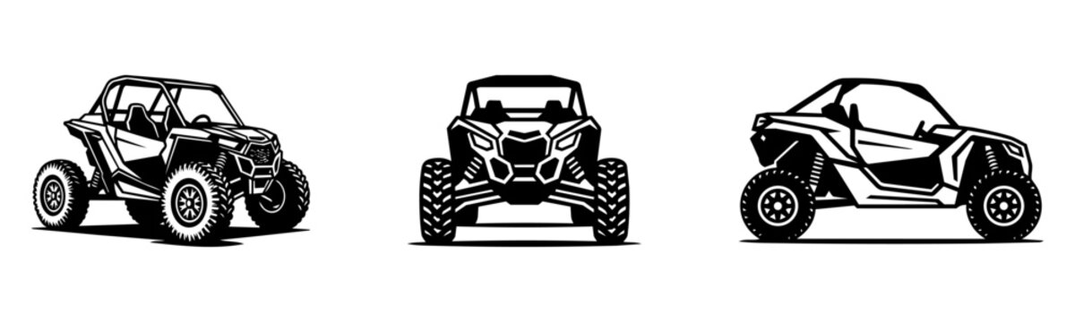 Extreme sport buggy and ATV vector illustration collection for logo design