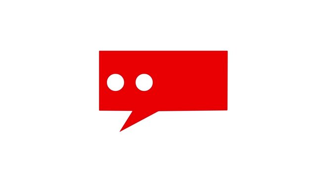 4K Typing SMS Chat Bubble Animation for Mobile Messaging and Digital Communication.