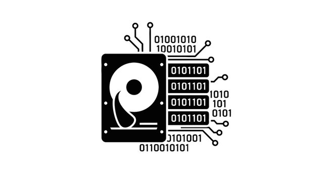 Hard disk drive storage device icon.
