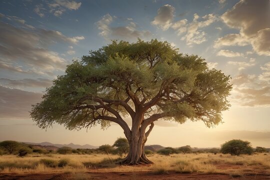 Serene marula tree with lush leave