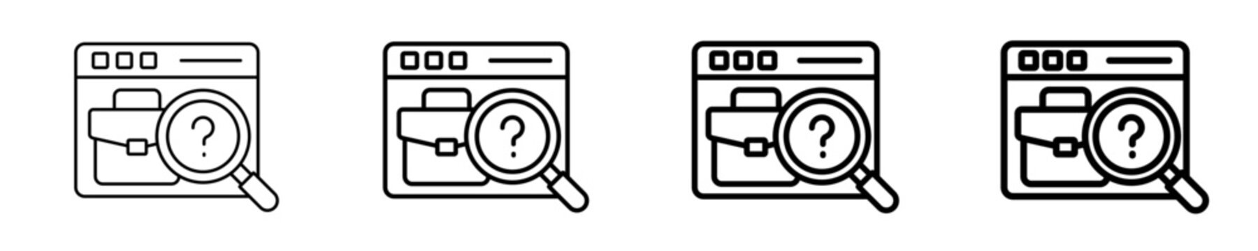 Business Search Icon Set Different Style Collection