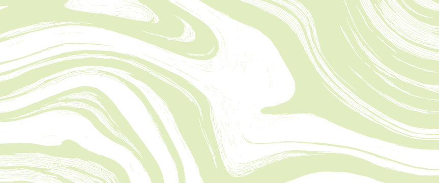 Pale green background with white abstract brush strokes resembling flowing water or marble patterns texture