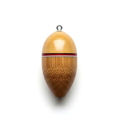 Fototapeta premium Bamboo Fishing Bobbin Handcrafted Natural Wood Float for Fishing
