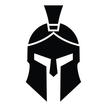Spartan warrior helmet icon graphic symbol illustration  ancient Greece warrior headgear icon