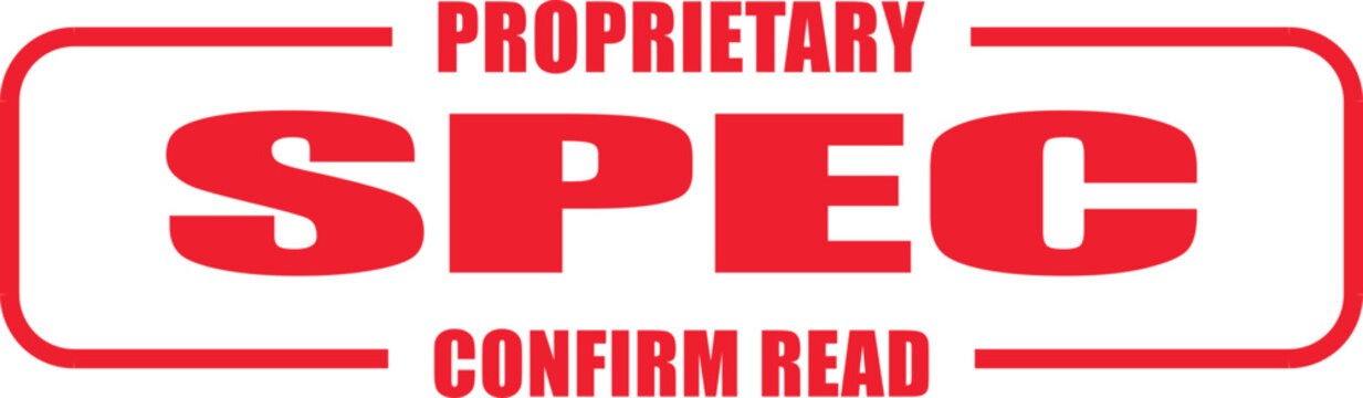 Red logo with proprietary text and SPEC in bold letters