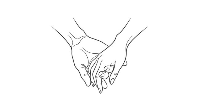 Two hands with a ring on finger.