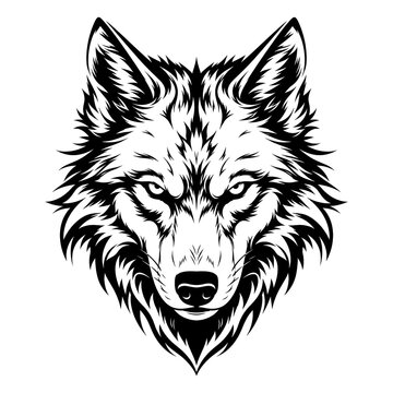 wolf head vector
