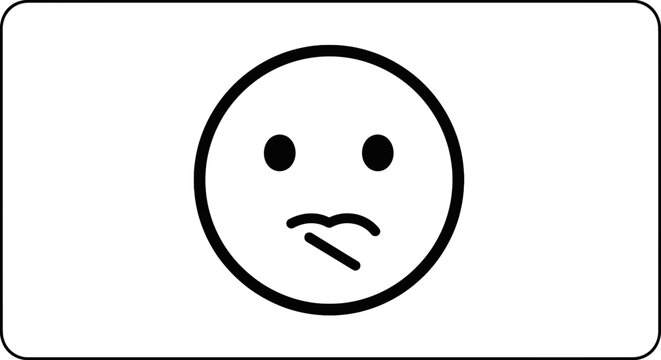 Sad face emoticon with frown.