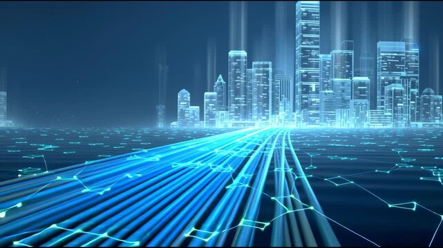 Fiber optic cables, high-speed internet, run beneath the ocean.