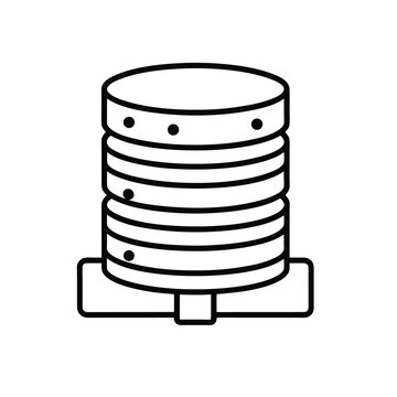 Database Server Icon with Cylindrical Layers