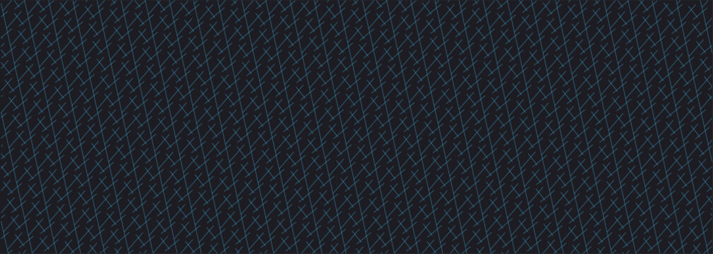 Abstract geometric pattern with blue linear grid on dark background