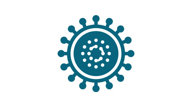 Microscopic view of a virus, representing a threat to health and a cause for concern in science and medicine