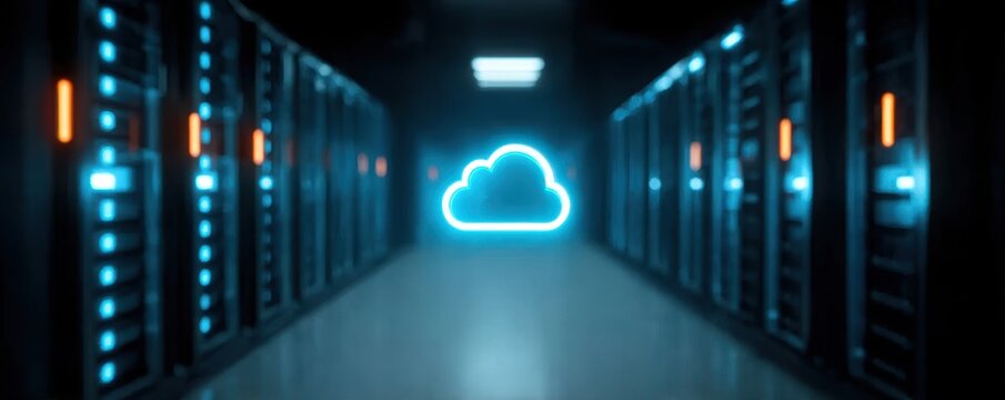 Intensive computing and processing define the cloud platform as the infrastructure connects a fast network and a dedicated data server.