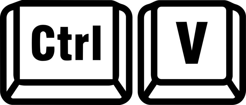Ctrl V Paste Keyboard Shortcut Graphic Icon