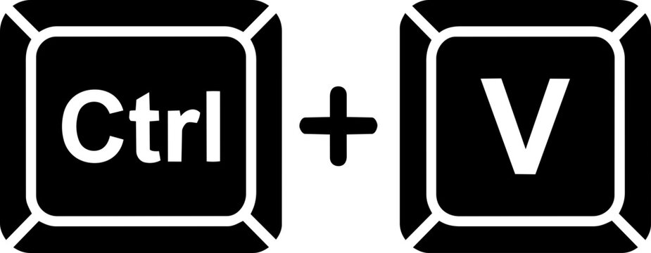 Ctrl V Paste Keyboard Shortcut Graphic Icon