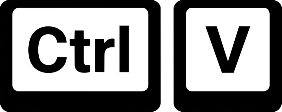 Ctrl V Paste Keyboard Shortcut Graphic Icon