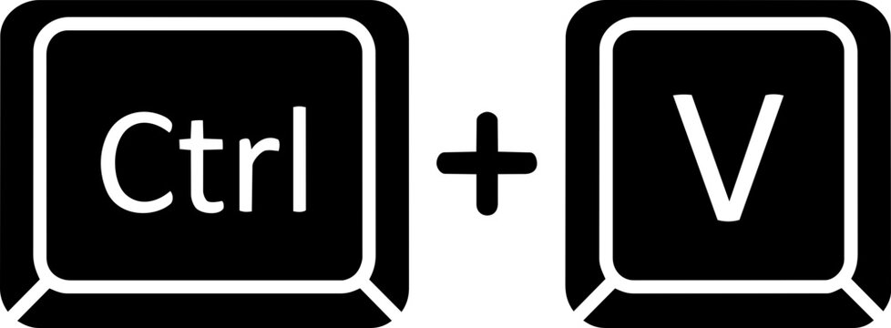 Ctrl V Paste Keyboard Shortcut Graphic Icon