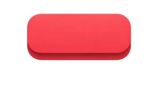 Red rounded rectangle object isolated on transparent background