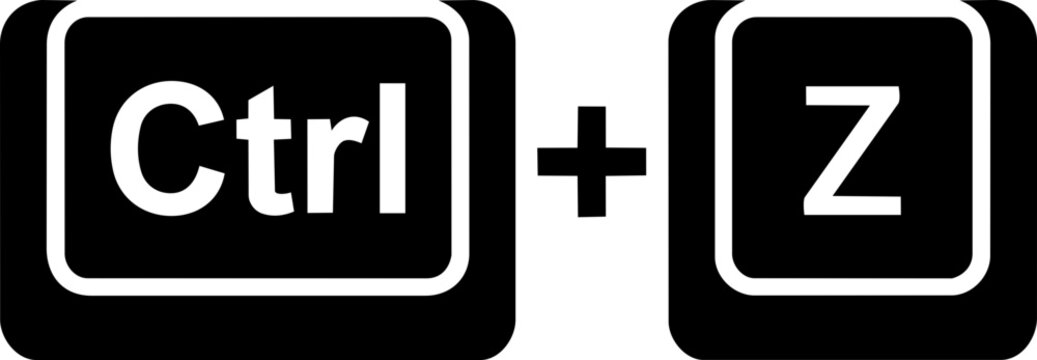 Ctrl Z Undo Shortcut Key Graphic Illustration
