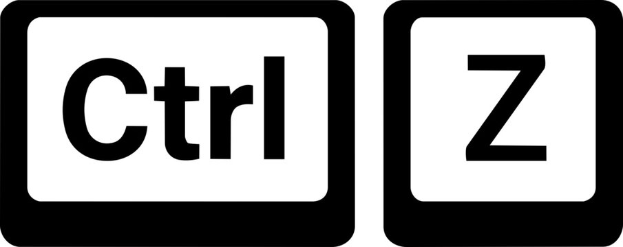 Ctrl Z Undo Shortcut Key Graphic Illustration