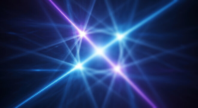 Radiant cosmic light streaks with violet and blue radiance