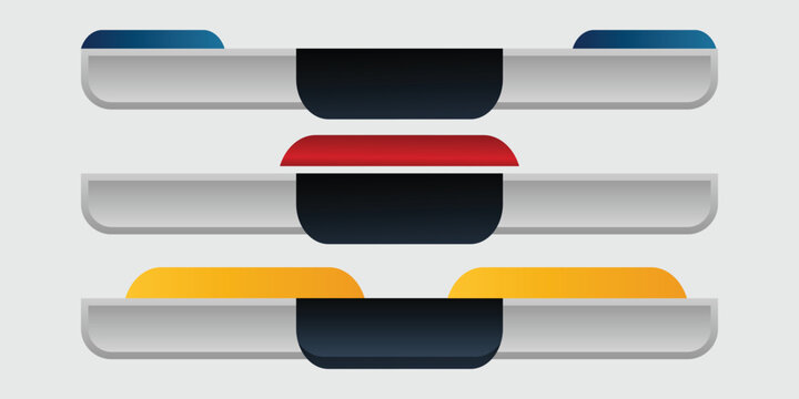 Modern design of sports competition scoreboard for lower third television broadcast graphic template.