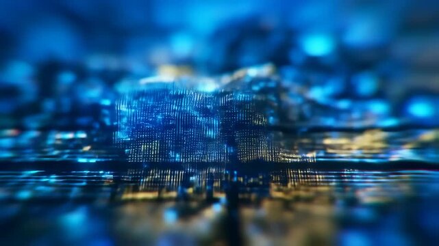 Digital network pulsing with vibrant light