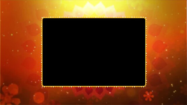 Animated Golden Marigold Festive Background Template