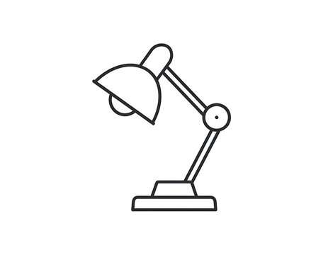 A simple line drawing of a desk lamp (1)
