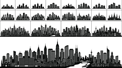 Obraz premium Smart city technology icon set featuring pixel perfect symbols for wireless connection grid energy local navigation and urban population.eps, 