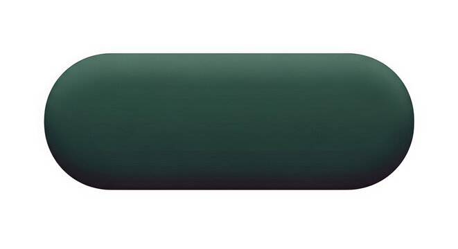 Dark green rounded rectangle isolated on transparent background